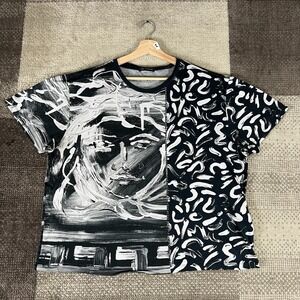 Versace Painted Medusa Head Studded Shirt With Greca Border T-shirt Mens XL